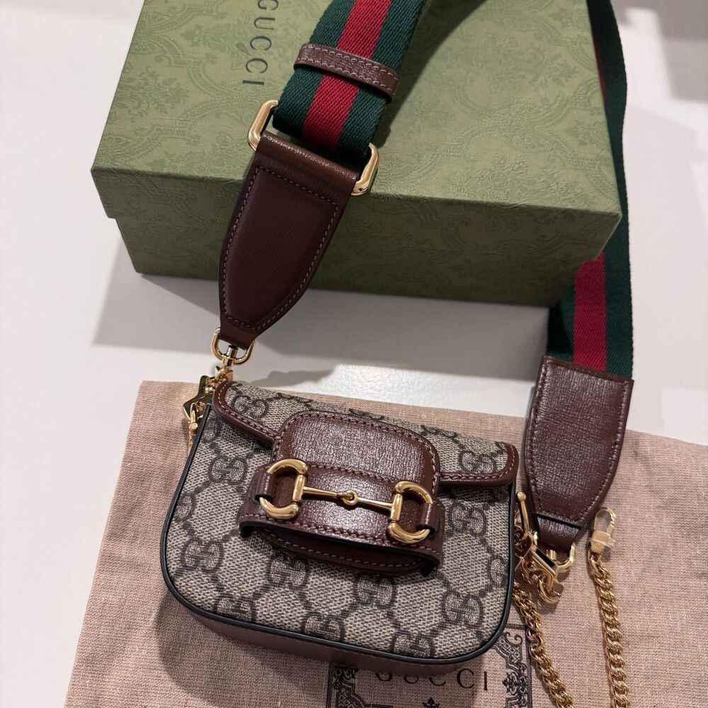 Gucci Women's Gold and Brown Bag
